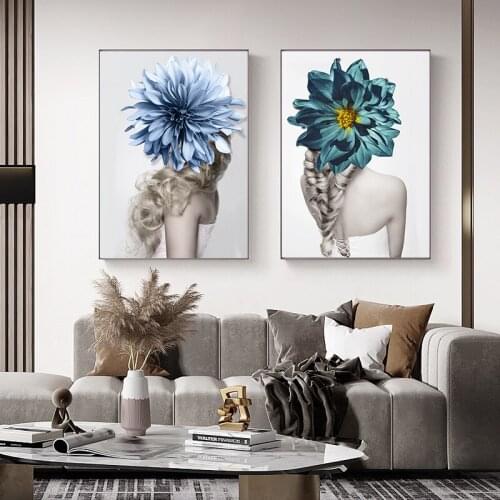 Modern Minimalist Abstract Art Character Poster Living Room Sofa Home Background Wall Decorative Painting Canvas Print