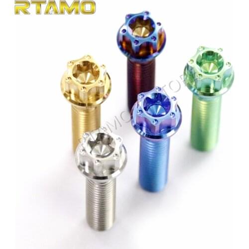 Motorcycle Titanium Bolts M8x20/25/30/35/40mmTorx Flanged Race Spec Head Screws