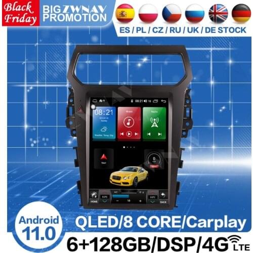 Tesla Screen Android Radio Receiver For Ford Explorer 2011 2012 2013 2014 2015 2016 GPS Auto Audio Stereo Video Player Head Unit