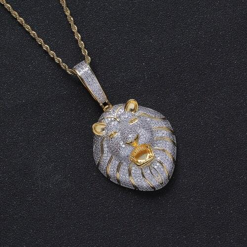 Bling Bling Animal Brass Pendants Mirco Pave Prong Setting Hip Hop Jewelry For Man and Women CN305