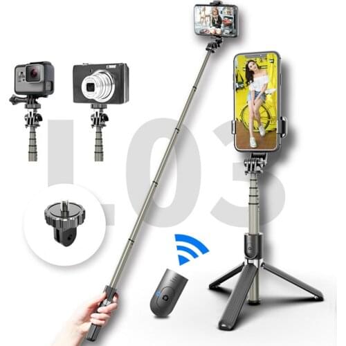 L03 Universal Selfie Stick Tripod Bluetooth Wireless Phone Extendable SmartPhone Aluminum for Iphone Huawei Xiaomi