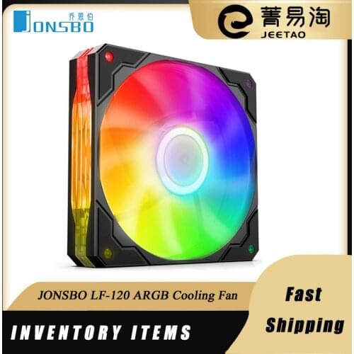 JONSBO LF-120 12cm 4 Pin PC Computer Case Cooling CPU Cooler Fan PWM 5V 3 Pin ARGB Adjustable Speed Radiator For Computer case