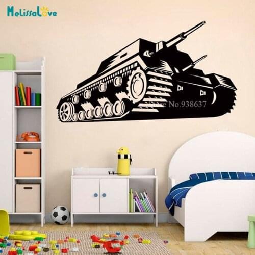 Military Tank Vinyl Wall Sticker Wall Decoration US Troop Tank Wall Art Decal Military Design Wall Art Poster BB346