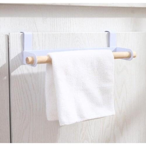 1pcs Kitchen Organizer Towel Rack Hanging Holder Door Back Towel Hanger Nail-Free Storage Rack for Bathroom Towel Holder