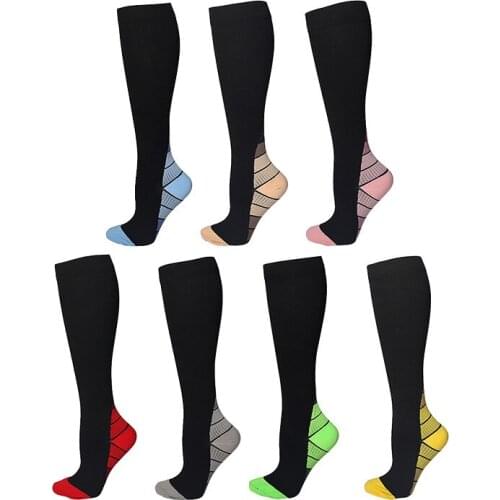 2021 Professional Breathable Sports Socks For Men Women Marathon Socks Long Run Long Tube Calf Compression Socks