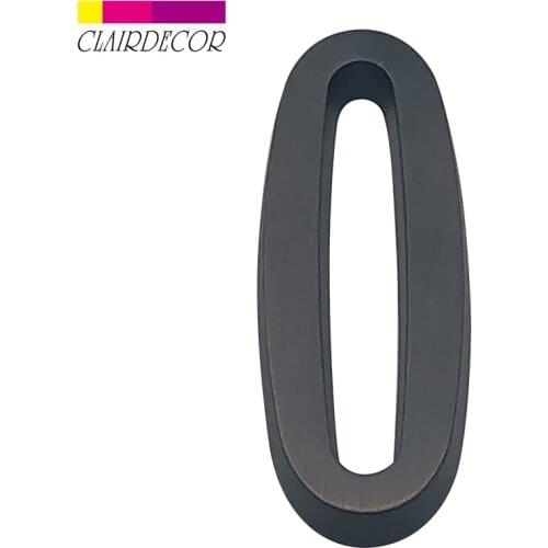 4 in 101mm House Number Door Address Number Sticker Or Screw Mounted Zinc Alloy Satin Nickel Mailbox Address Sign #0-9