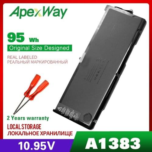 ApexWay 10.95V 95Wh New A1383 Laptop Battery For Apple MacBook Pro 17" 2011 A1297 020-7149-A10 MC725LL/A