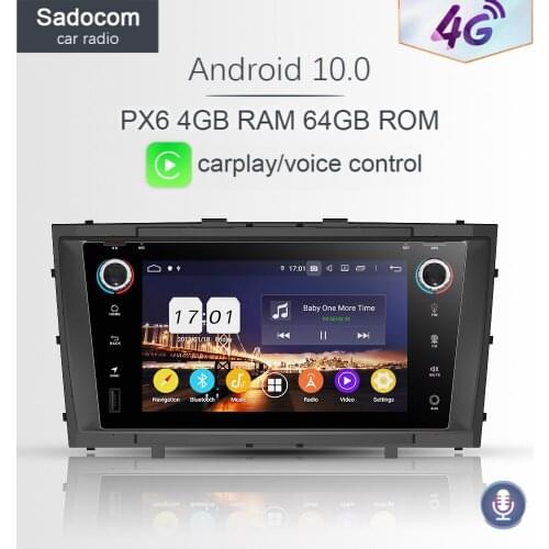 DSP PX6 2 din Android 10.0 car radio 5.0 4GB RAM 8 Core Car DVD multimedia Player autoradio GPS For Toyota Avensis T27 2009-2013