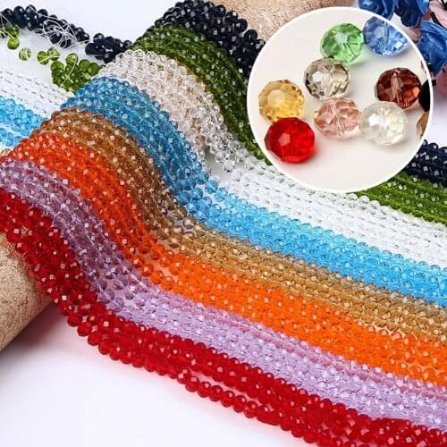 135Pcs/String Beads Artificial Crystal Beads for jewelry making Bright Color Flat Loose Beads String DIY Jewelry Accessories