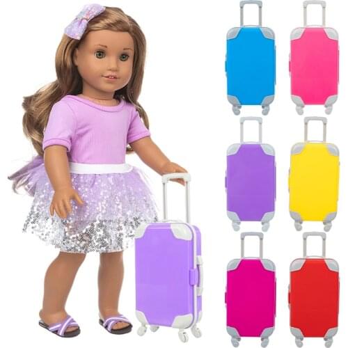Luggage Bag fits for American girl 18" american girl doll alexander doll best gift Doll Accessories
