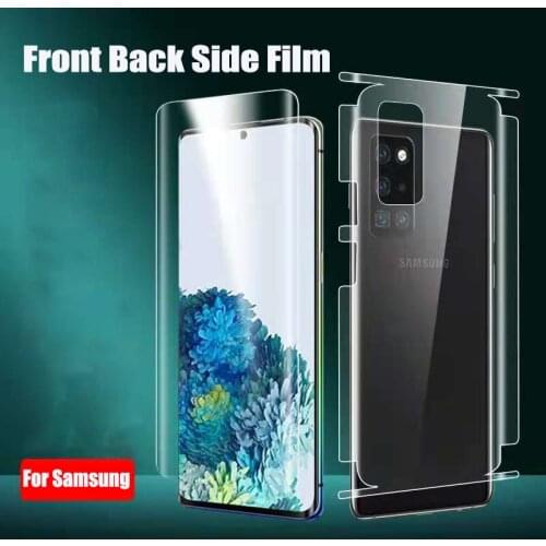 Screen Full Protection Hydrogel Film For Samsung S10 Plus S20 Ultra Front Back Side Ultra-thin Film For Samsung Note 10 20 Ultra