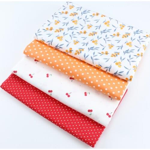 160cm*50cm Fruit loquat cherry newborn cotton fabric DIY bedding apparel dress patchwork fabric kids handwork cotton cloth