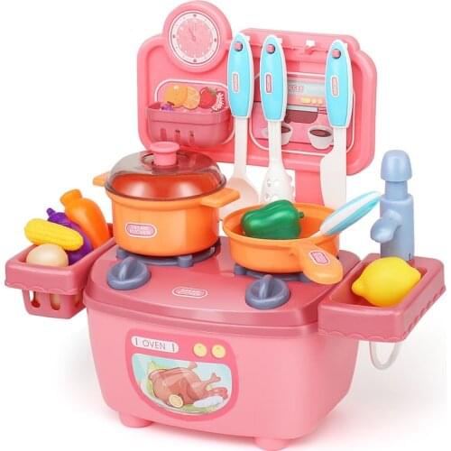 Childrens Playhouse Simulation Kitchen Cooking Kitchenware Toys Baby IQ Development Boys and Girls Toys