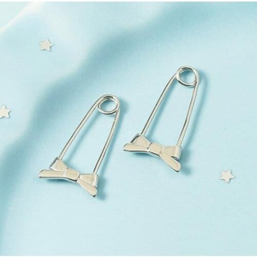 KOFSAC Chic Bowknot Paper Clip Hoop Earrings For Women Fashion Cute Ear Jewelry Girl Anniversary Birthday Accessories Gifts