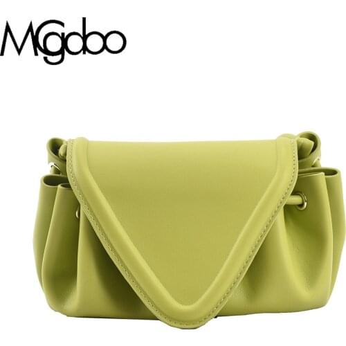 MGCDOO Women Drawstring Shoulder Bag Quality Pu Leather Cross Body Bags Simple Design Bags