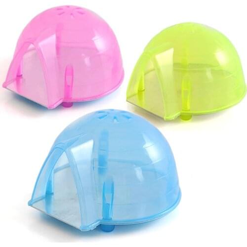 Cute Funny Summer Cool Hamster Squirrel Arch Cooling Down Plastic House Small Pet Cage Bed Play Toy Random Send 10.3*7.3*7.3cm