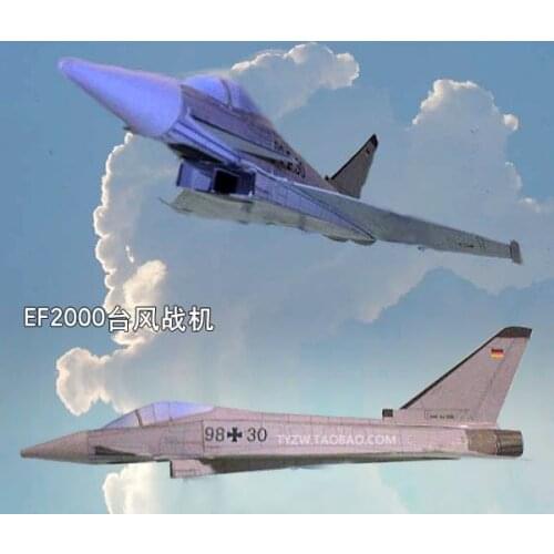 DIY Aircraft Paper Model Of European Typhoon 2000 Fighter Student Hand-made Toy Paper Model