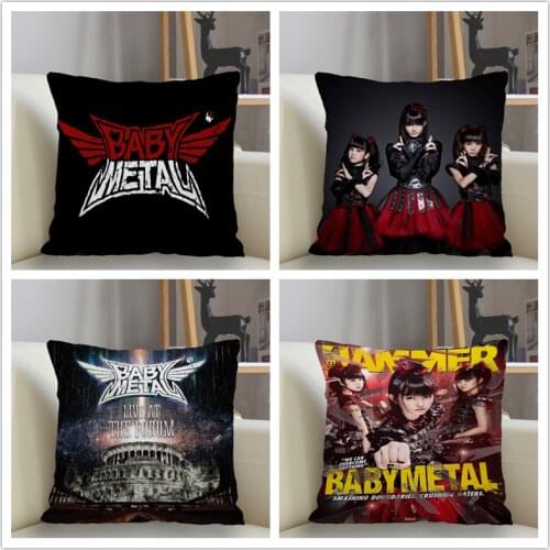 Musife Custom BABYMETAL Decorative Pillowcase Art Square Zippered Pillow Cover 35*35,40*40,45*45cm wholesale