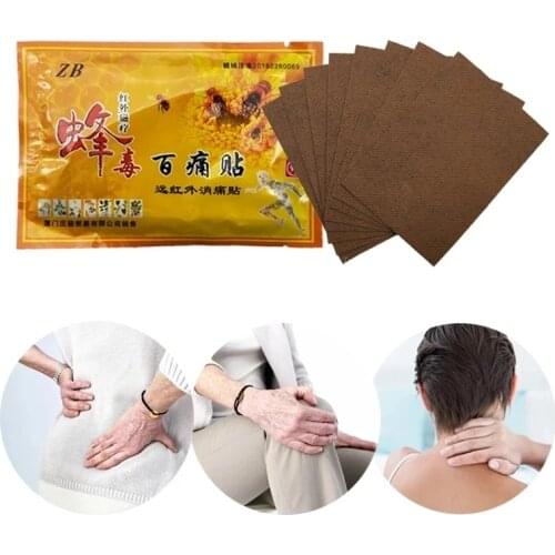 8pcs Bee Venom Hundred Poke Patch Arthritis Pain Plaster Upper Back Muscle Pain Relief Patch Sciatica Back Pain Plaster