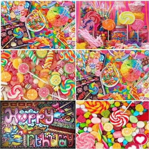 Full square/round 5D DIY diamond painting colorful candy Embroidery Pattern Cross stitch kit mosaic home decor for kids gifts