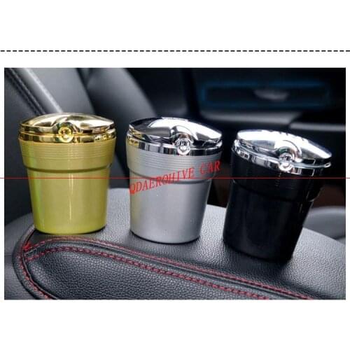 QDAEROHIVE Car Ashtray Garbage Storage Cup Container LED Light Cigar Ash Tray for Mercedes Benz 3 colors