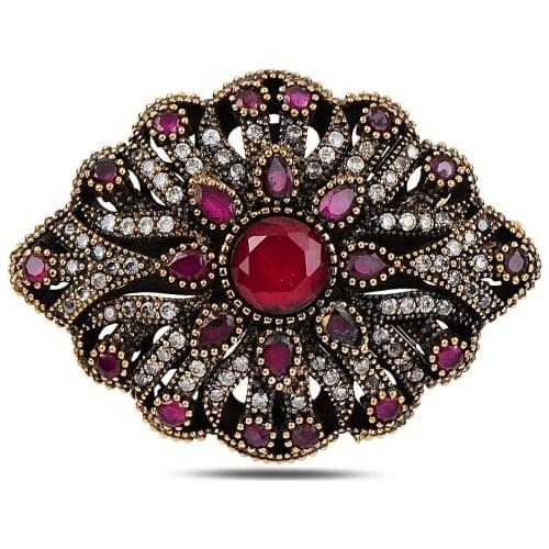 Silverlina Silver Zircon Stone Authentic Brooch