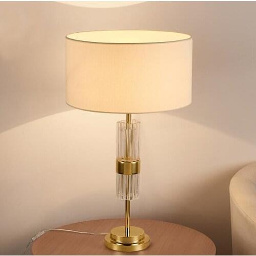 Postmodern Nordic living room table lamp led eye protection creative fabric table lamp simple modern restaurant bedroom lighting