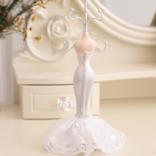 Stylish Mannequin Jewelry Display Holder Jewelry Organizer Stand Display Rack - Wedding Dress Princess Styles Jewelry Holder