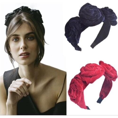 Wedding Decoration Flannel Roll layer Rose Hair Headbands Crown Forest Style Seaside Party Engagement Hair Accessories for Brid