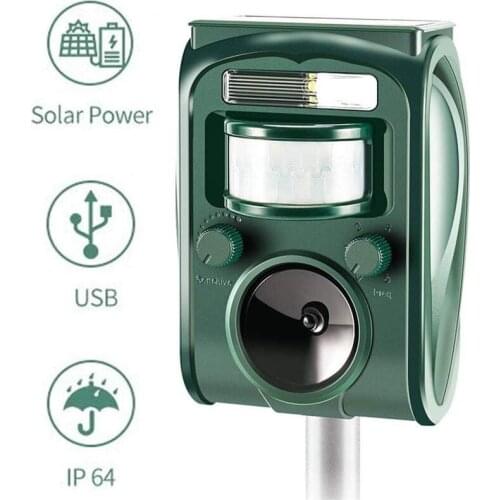 Outdoor animal mosquito repellent solar super light dog with motion sensor, cat, rabbit and raccoon with light