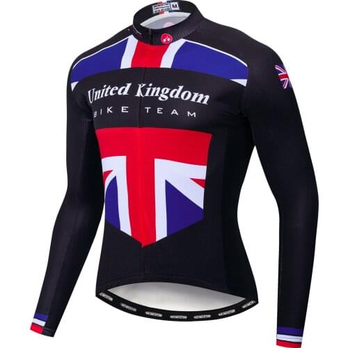 Cycling Jerseys Men Long Sleeve Pro team Spring autumn Clothes Bike Outdoor Mountain Road Bicycle Clothing warm England London