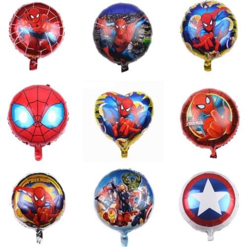 Avengers Aluminum Film Balloon 18 Inch Spiderman Childrens Birthday Party Anniversary Living Room Decoration Balloon Dropship