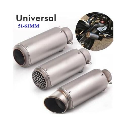 51mm/60mm motorcycle pipe exhaust with DB killer Motorcycle Exhaust Pipe Muffler Carbon Fiber project Exhaust Pipe Scooter