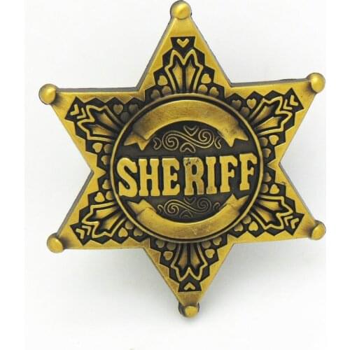 Western cowboy belt buckle guitar zinc alloy six-pointed star belt buckle unisex belt buckle