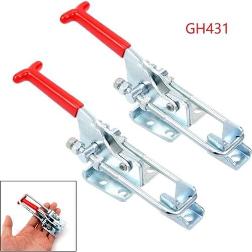 Latch Catch Lock 2pcs 318Kg/701Lbs GH-431 Portable Latch Catch Toggle Clamp Cabinet Boxes Lever Handle Clamp