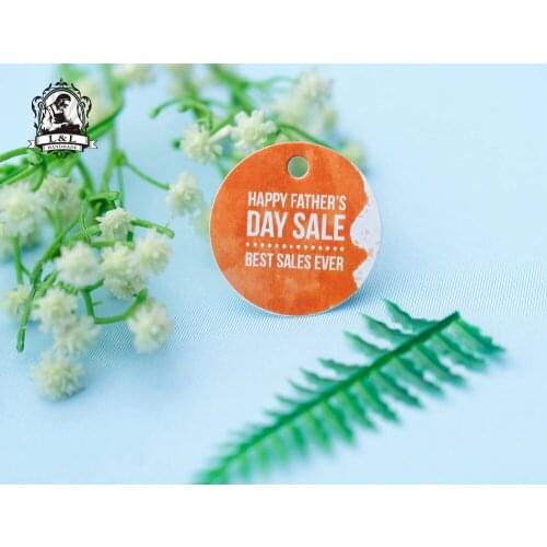 200 pcs 3.5cm round kraft/white paper label Happy fathers day Holiday discounts gift tags product label Clothing label