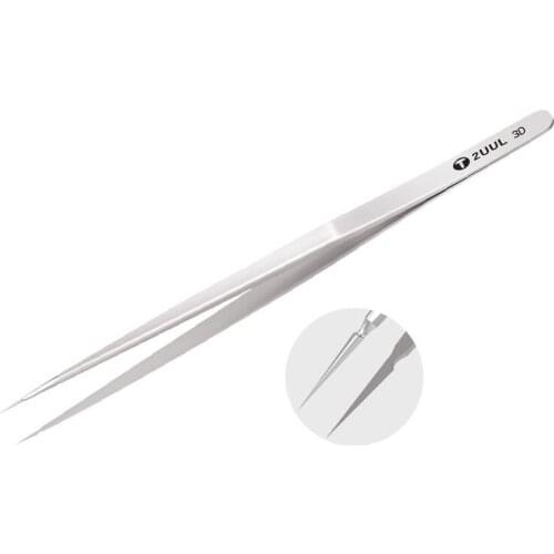 2uul Hand Polish 3D Tweezers High Precision Super Hard Tweezer For Planting Tin IC Chip Micro Hard Extra-point Tweezers Repair