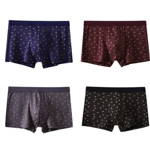 4Pcs Men Boxers Man Short Breathable Flexible Comfortable Shorts Boxers Lovely Panties