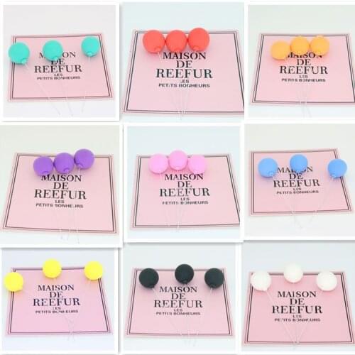 5pcs/set Colorful Clay Balloon Cake Topper Wedding Ball Cake Topper Flags Birthday Party Baby Shower Favor Dessert Decoration