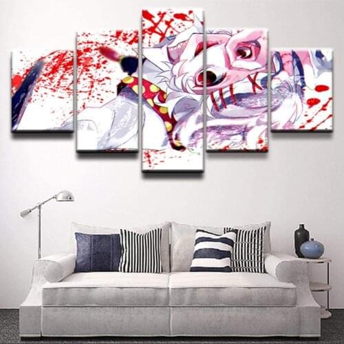 5 Piece Wall Art Canvas Anime Manga Tokyo Ogre Pictures Figure Search Officer Posters Modern Living Room Decoration Paintings