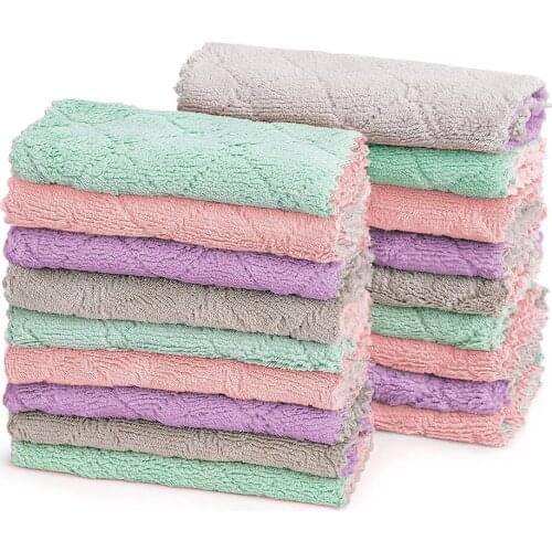 Super High-efficiency Tableware Household Cleaning Towel kitchen tools Super Absorbent Microfiber Kitchen Dish Rag
