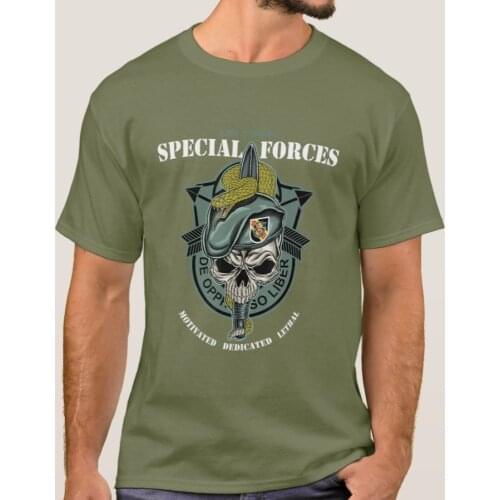 US Army Green Beret Airborne 5th Special Forces Group Badge T-Shirt. Summer Cotton Short Sleeve O-Neck Mens T Shirt New S-3XL