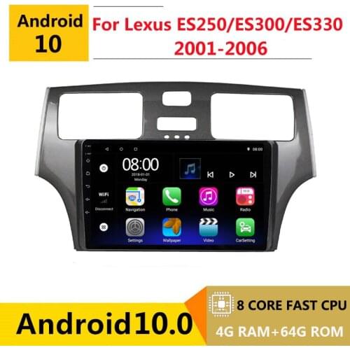 2 din 8 core android 10 car radio auto stereo for Lexus ES250 ES300 ES330 2001 - 2006 navigation GPS DVD Multimedia Player