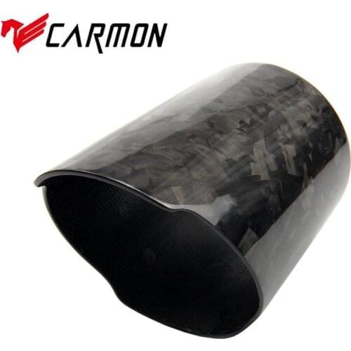 Car Universal Straight Cut Forged Carbon Fiber Exhaust Tip Cover Exhaust Muffler Pipe Tip case Exhaust Tip housing