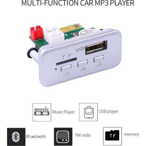 Bluetooth 5.0 amplifier Wireless V5.0 Music Player DIY MP3 Decoder Board 12V Car FM Radio Module Support TF USB U disk Audio