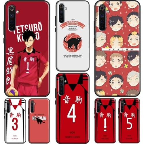Nekoma Haikyuu Case For Realme 6 7 8 Pro Q3 GT Neo C21 C15 C3 Funda For OnePlus 8 Pro 9 Pro Nord 7T 8T 9R