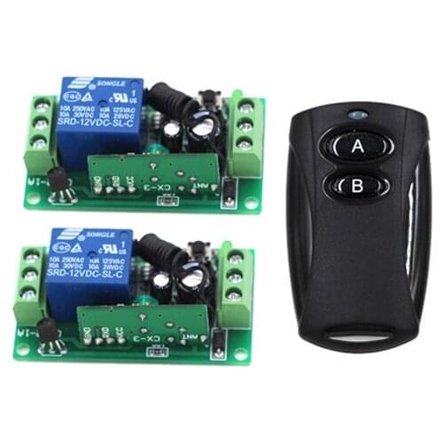 DC 9V 12V 24V 1 CH 1CH 10A Wireless Remote Control Switch Systerm Teleswitch Remote Plug Switch Transmitter Receiver