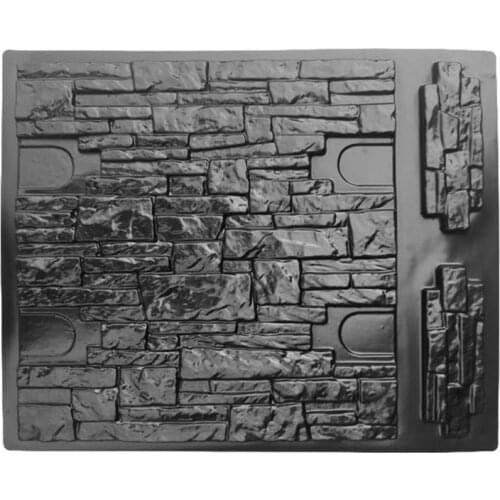 Wall Concrete Molds Garden House Wall Stone Tiles Stone Mold Cement Bricks Maker Mould Vertical Concrete Stamps Retro Dropship
