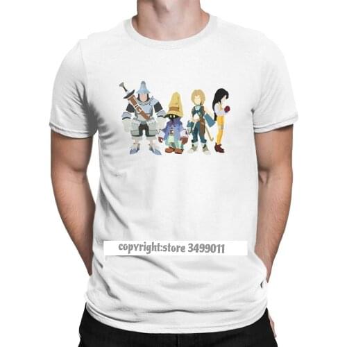 Final Fantasy IX Video Game Tshirt Mens Cotton Fashion Tee Shirt Crew Neck Tees HipHop Clothes