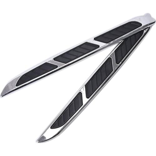 Hot sale 3D Vent Air Flow Fender Chrome Alloy Metal Sticker Shark Gill Car Styling Decal Sticker for Car Decoration